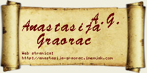 Anastasija Graorac vizit kartica